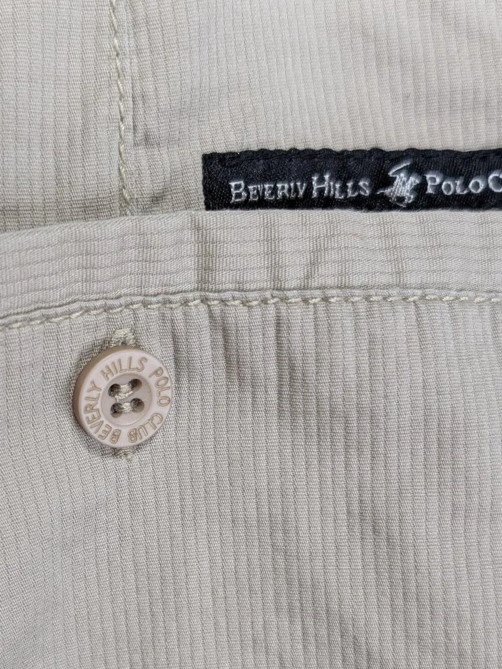 Beverly Hills Polo Club Classic Khaki Casual Shorts - Neutral Beige Size 34